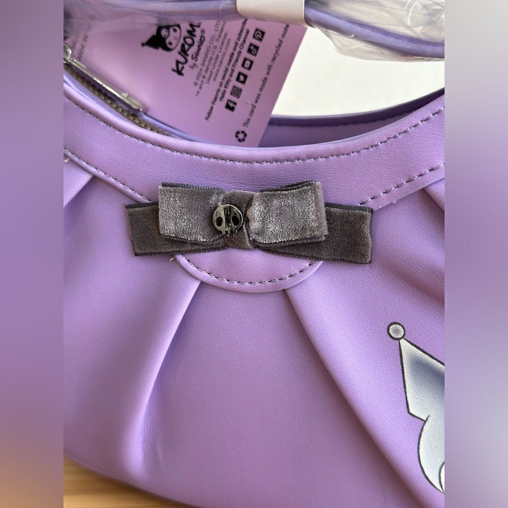 Her Universe Kuromi Lavender Baguette Bag With Mirror Key Chain - Picture 6 of 6